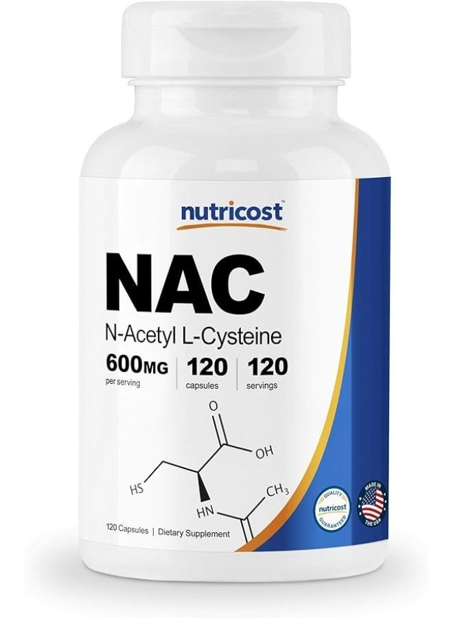 نوتريكوست، إن إيه سي، إن-أسيتيل إل-سيستين نباتي، 600 ملغ، 120 كبسولة - Image 1